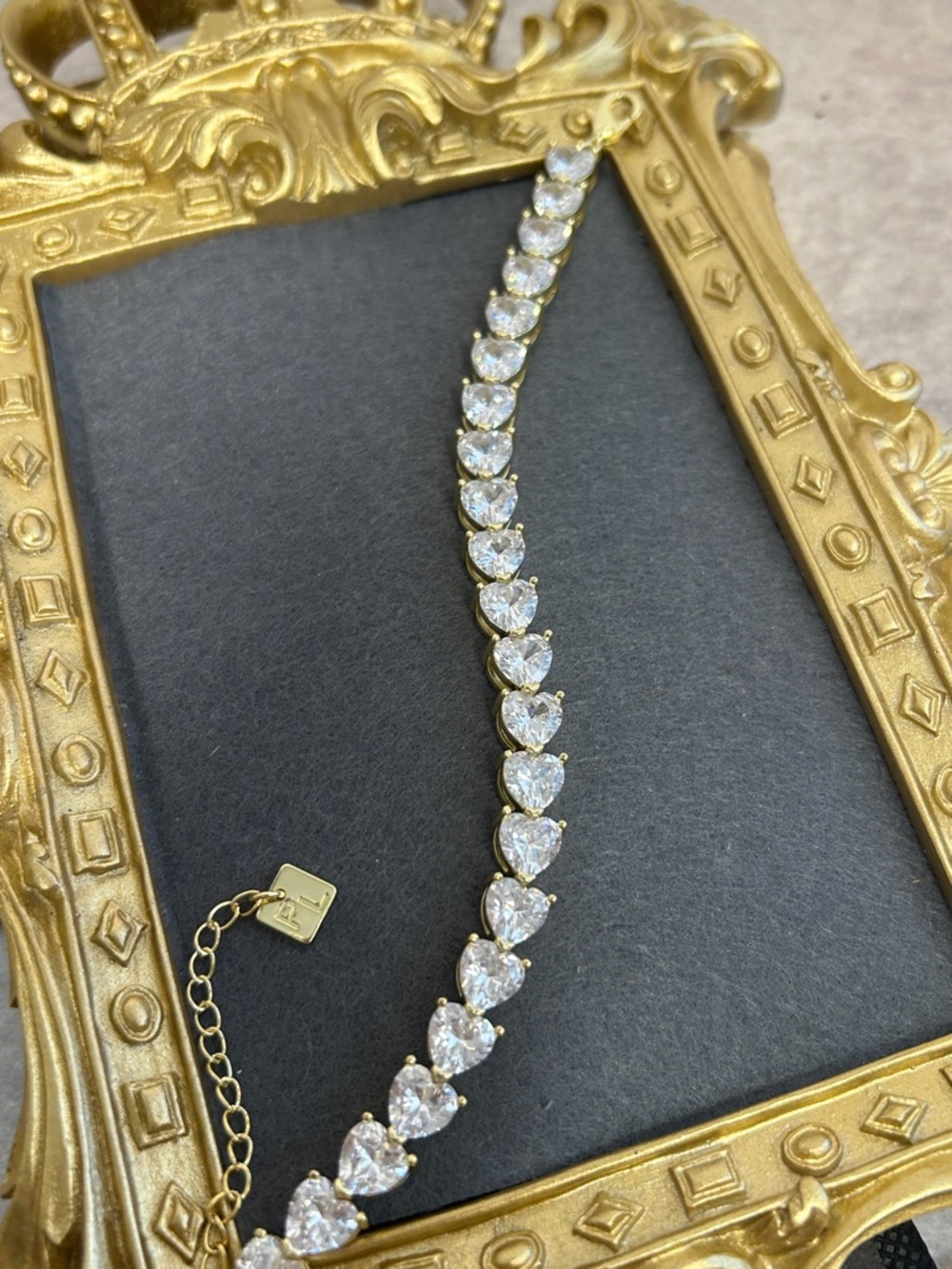 Park Lane Be Mine Gold Crystal Tennis Bracelet